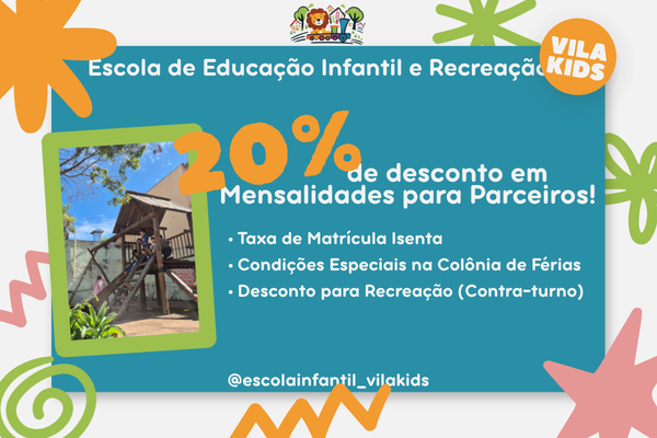 20% de desconto para garantir a matricula do seu filho!