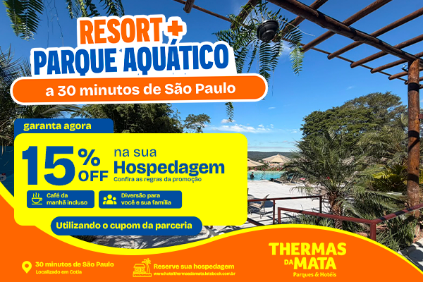 15% OFF na hospedagem no Hotel/Resort